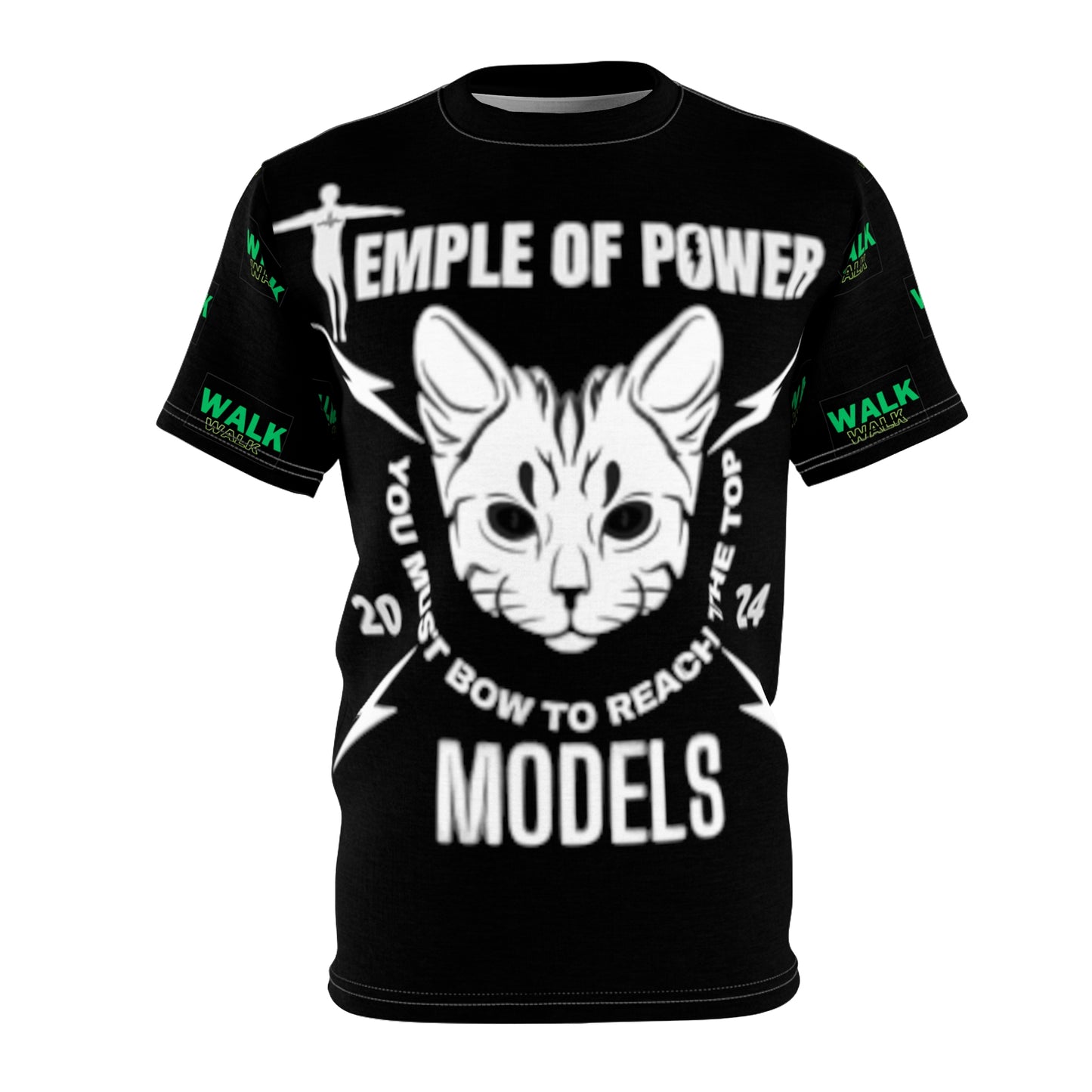 Green Walk Shirt Unisex Cut & Sew Tee - Temple Of Power